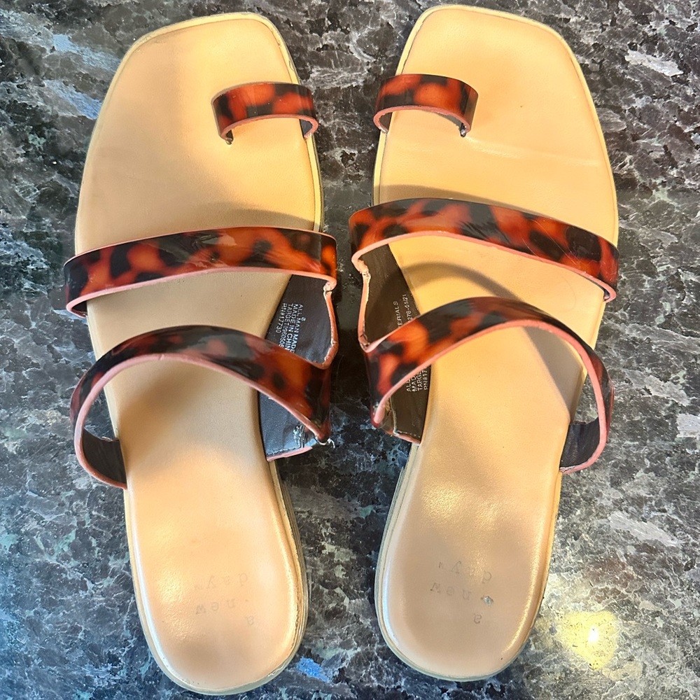 A New Day Tortoise Print Sandals 8